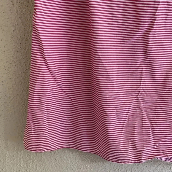 TalbotsBeaded White Pink Stripe Top Blouse Women Cotton Size 16 - Picture 3 of 7